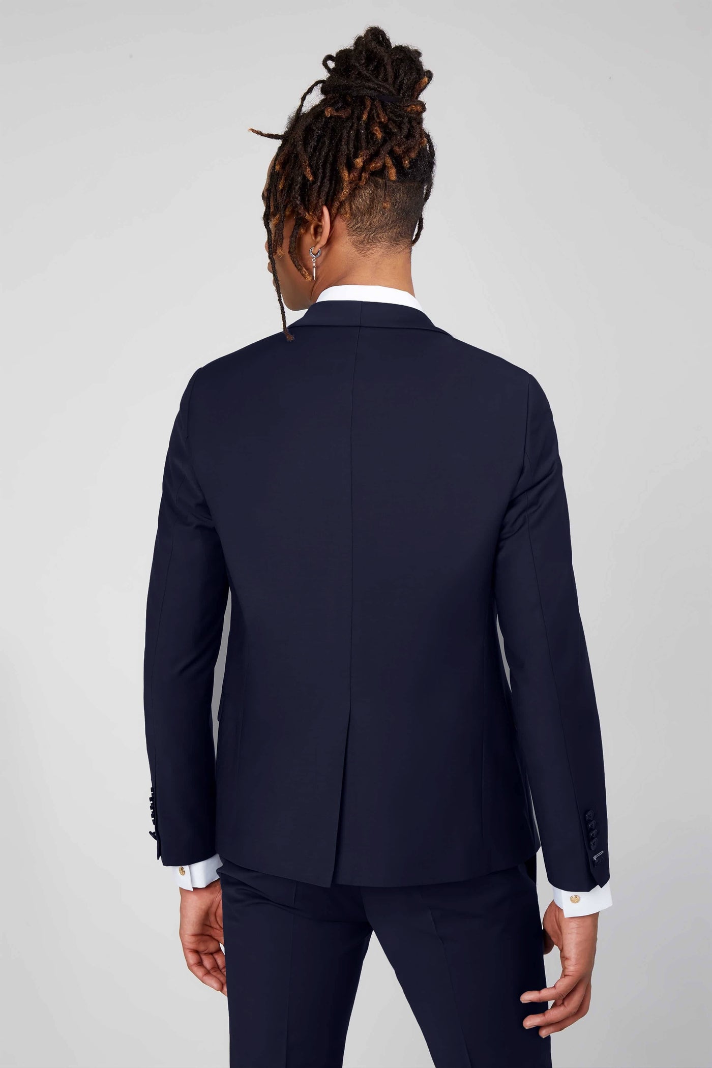 Drake Skinny Fit Dark Navy Wool Suit - ARCHIVE