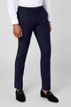 Drake Skinny Fit Dark Navy Wool Trousers - ARCHIVE