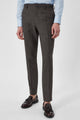 Uptown Slim Fit Brown Tweed Wool Trousers
