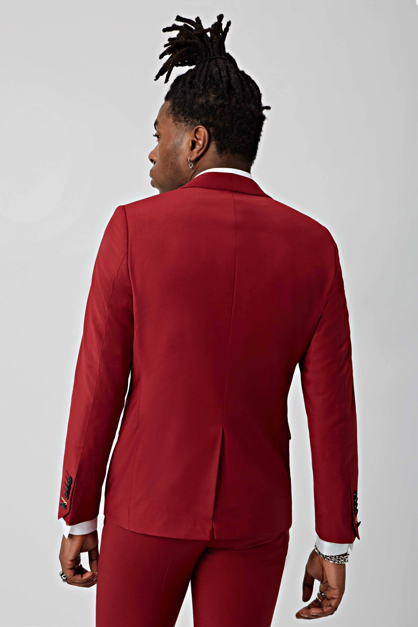 Twisted Tailor Ellroy Skinny Fit Burgundy Suit Jacket