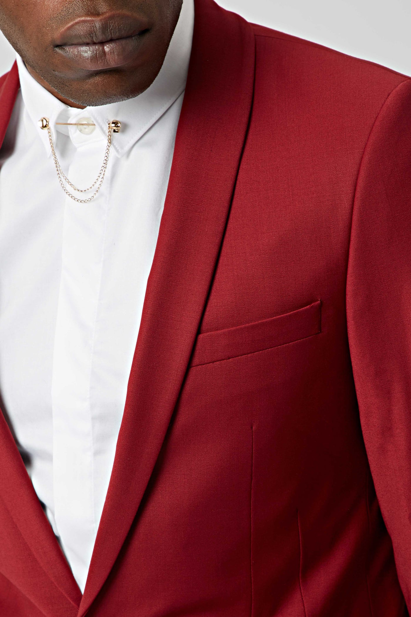 Twisted Tailor Ellroy Skinny Fit Burgundy Suit Jacket