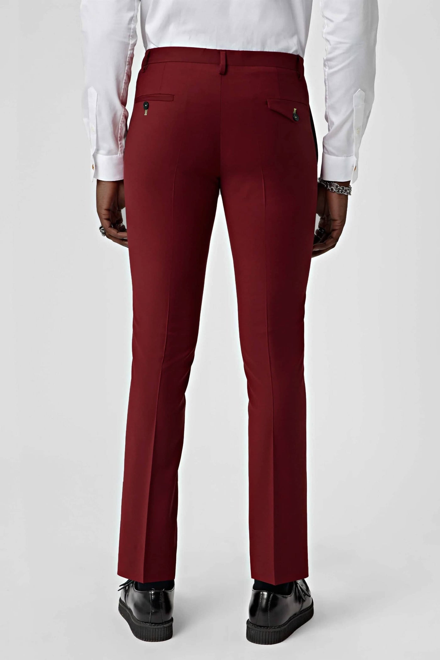 Drake Skinny Fit Red Wool Trousers - ARCHIVE