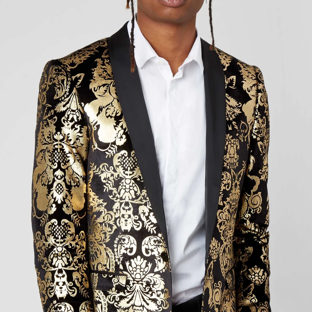 Gold suit blazer best sale