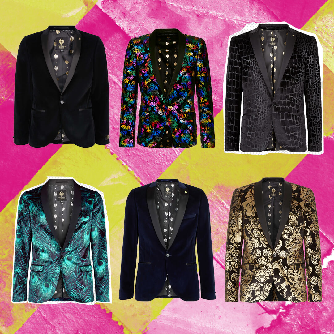 velvet suit and tie