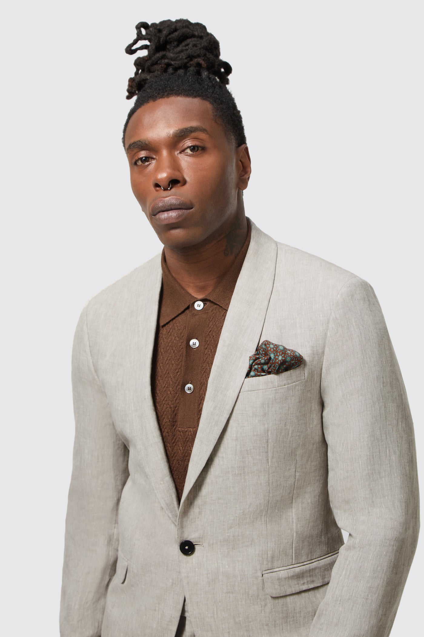 Claremont Slim Fit Grey Linen Suit