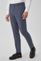 Uptown Slim Fit Mid Blue Tweed Wool Trousers