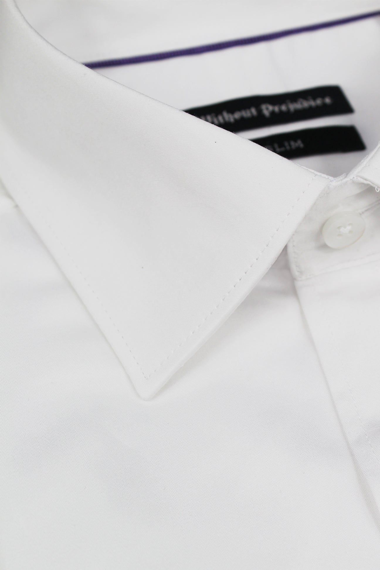 Asmara Slim White Sateen Cotton Shirt