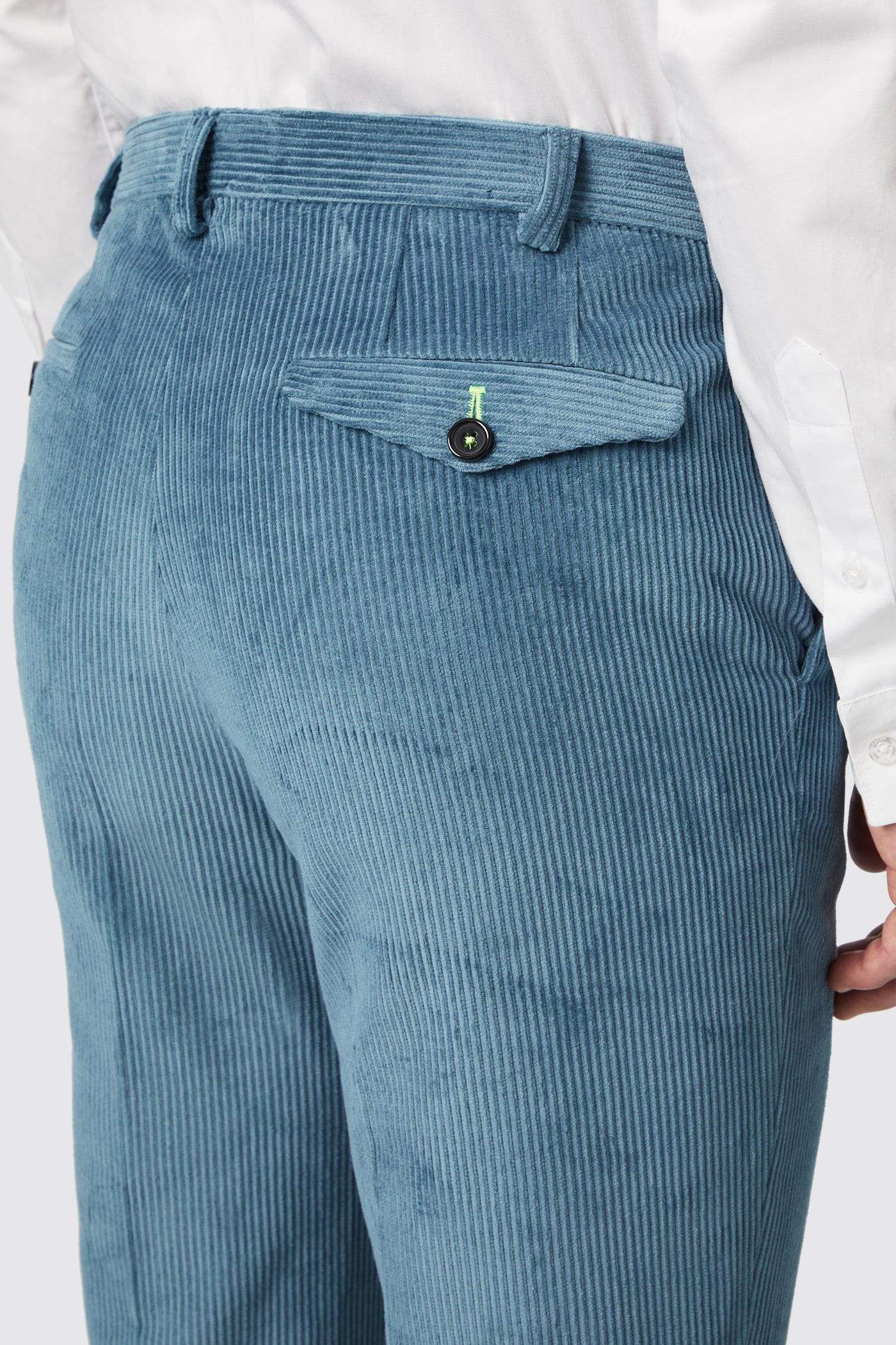 Harlesden Slim Fit Blue Corduroy Trousers - ARCHIVE