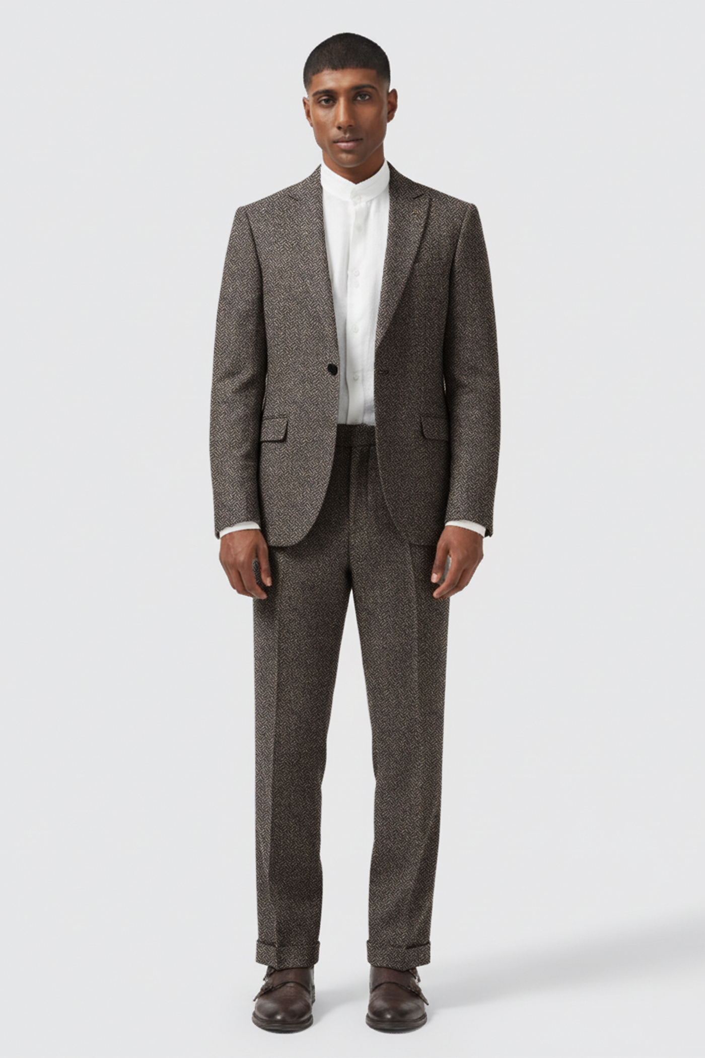 Brookhouse Slim Fit Grey Wool Suit Jacket