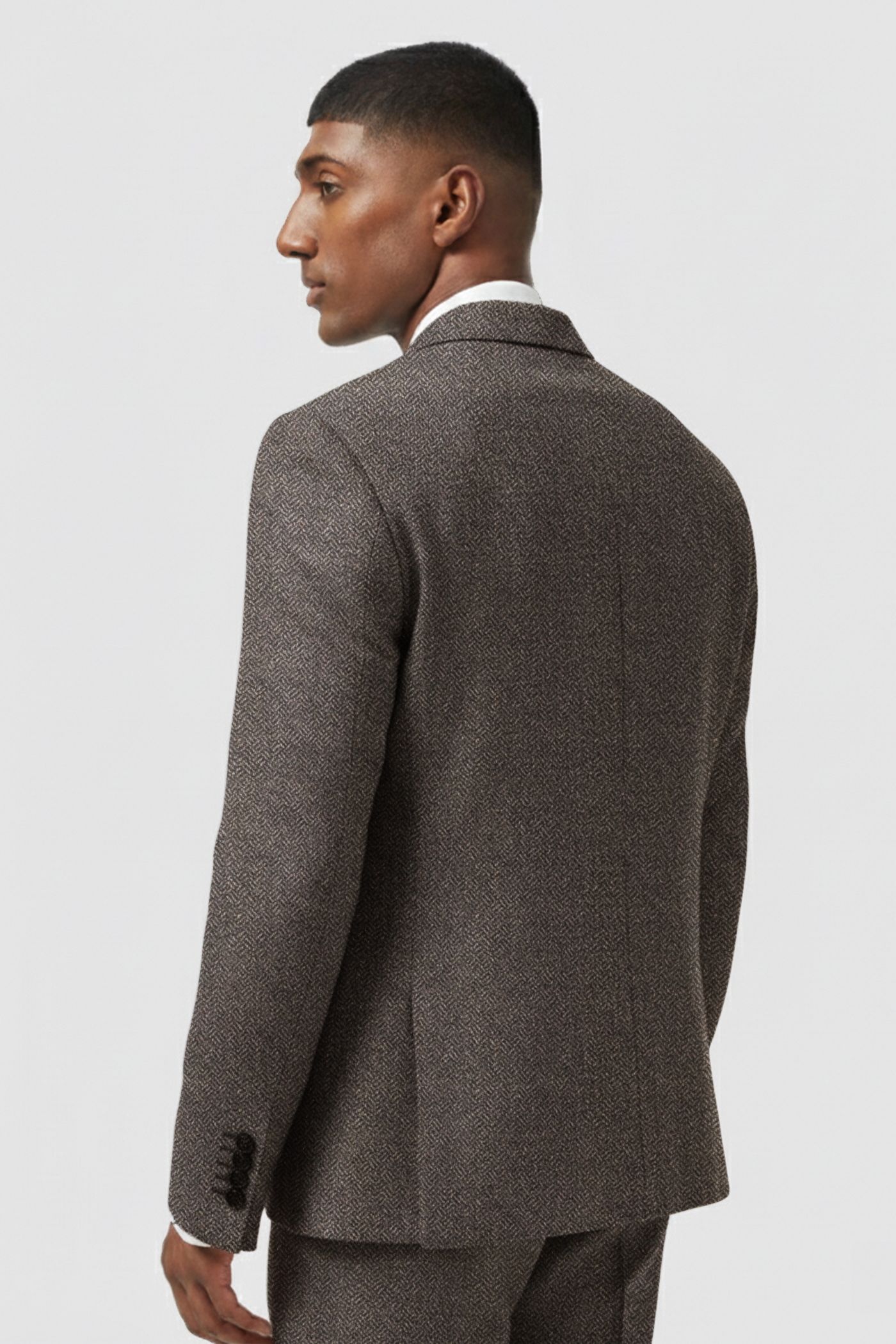 Brookhouse Slim Fit Grey Wool Waistcoat