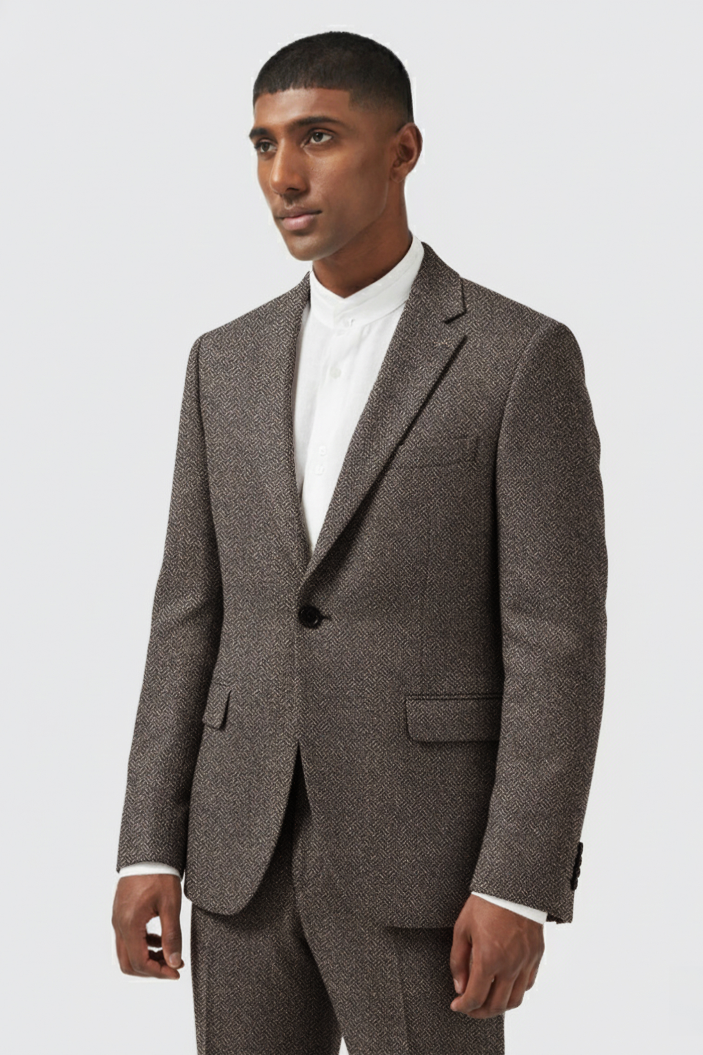 Brookhouse Slim Fit Grey Wool Suit Jacket