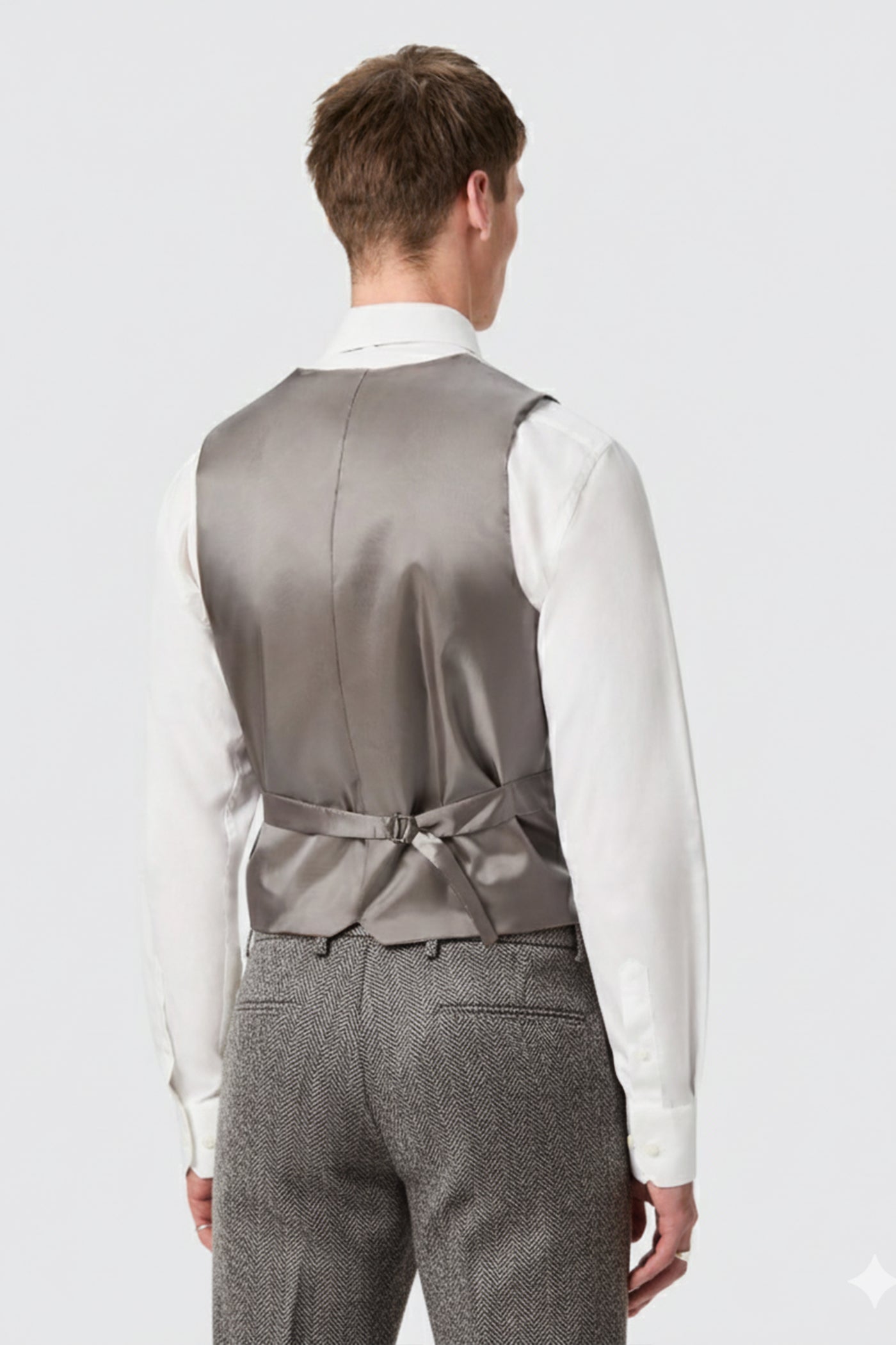 Brookhouse Slim Fit Gray Wool Suit