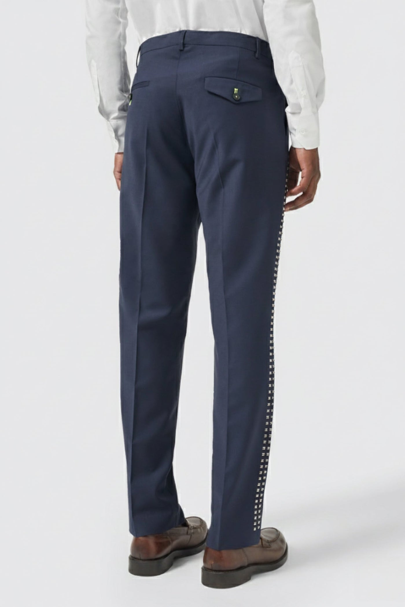 Carson Slim Fit Navy Metal Studded Suit
