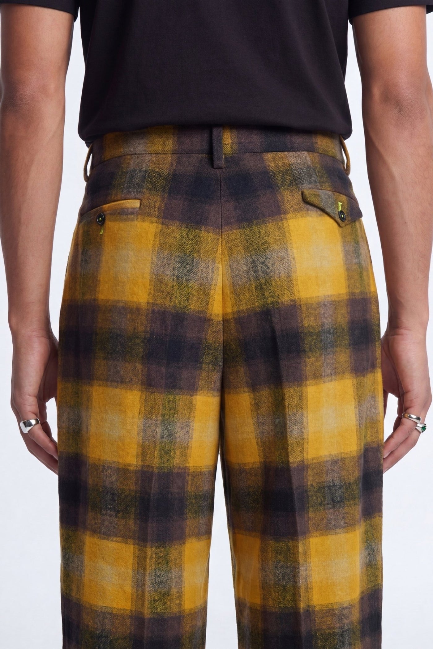 Marty Mustard Check Double Breasted Suit