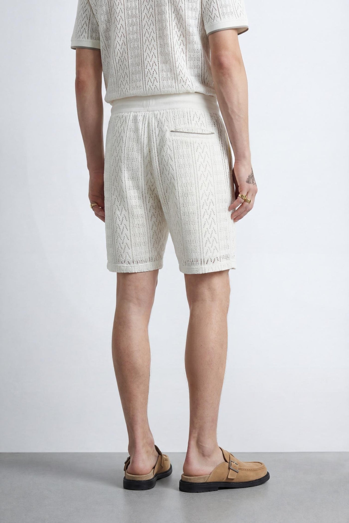Oscar Cream Tipped Crochet Cotton Co-Ord