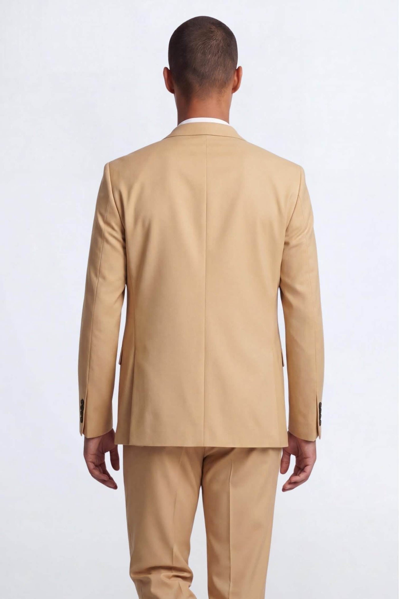 Welles Mustard Textured Relaxed Fit Suit Jacket