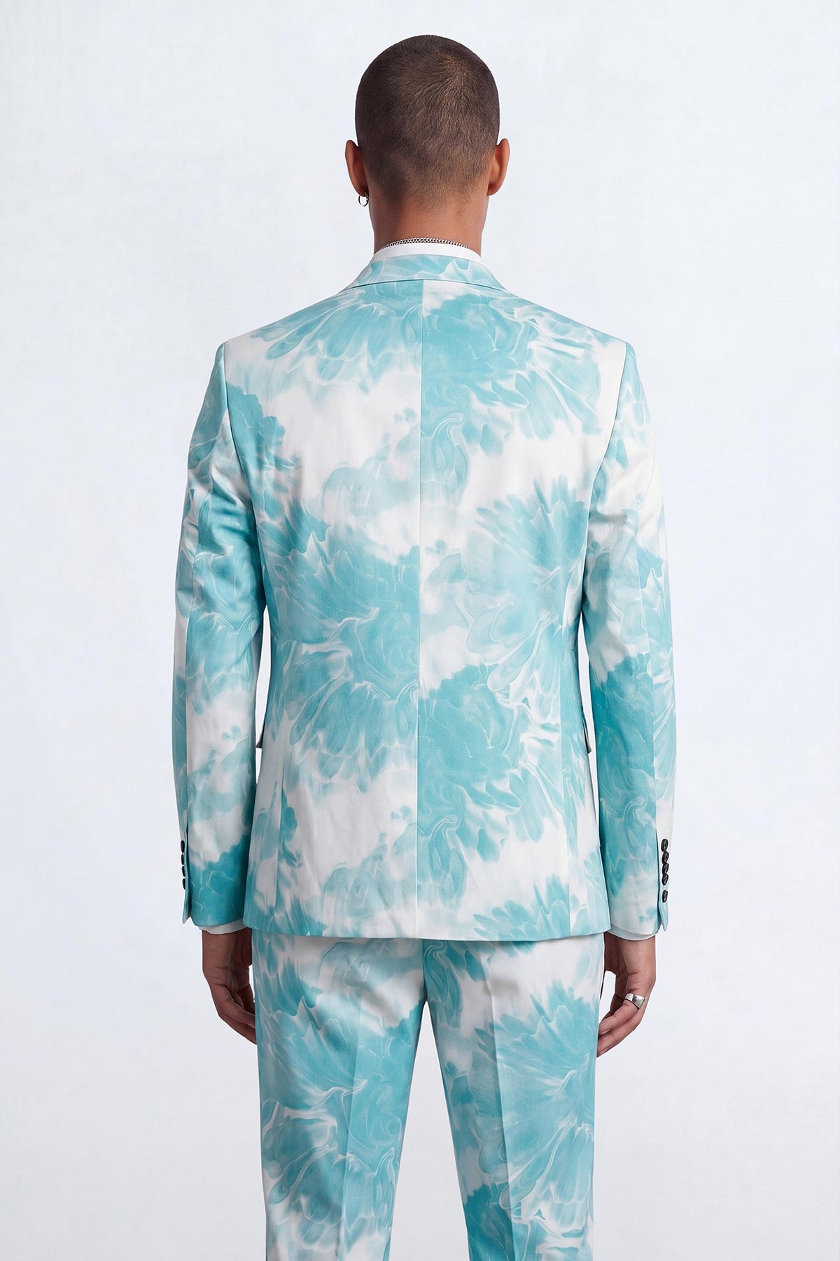 Evelyn Slim Fit Blue Tie-Dye Suit