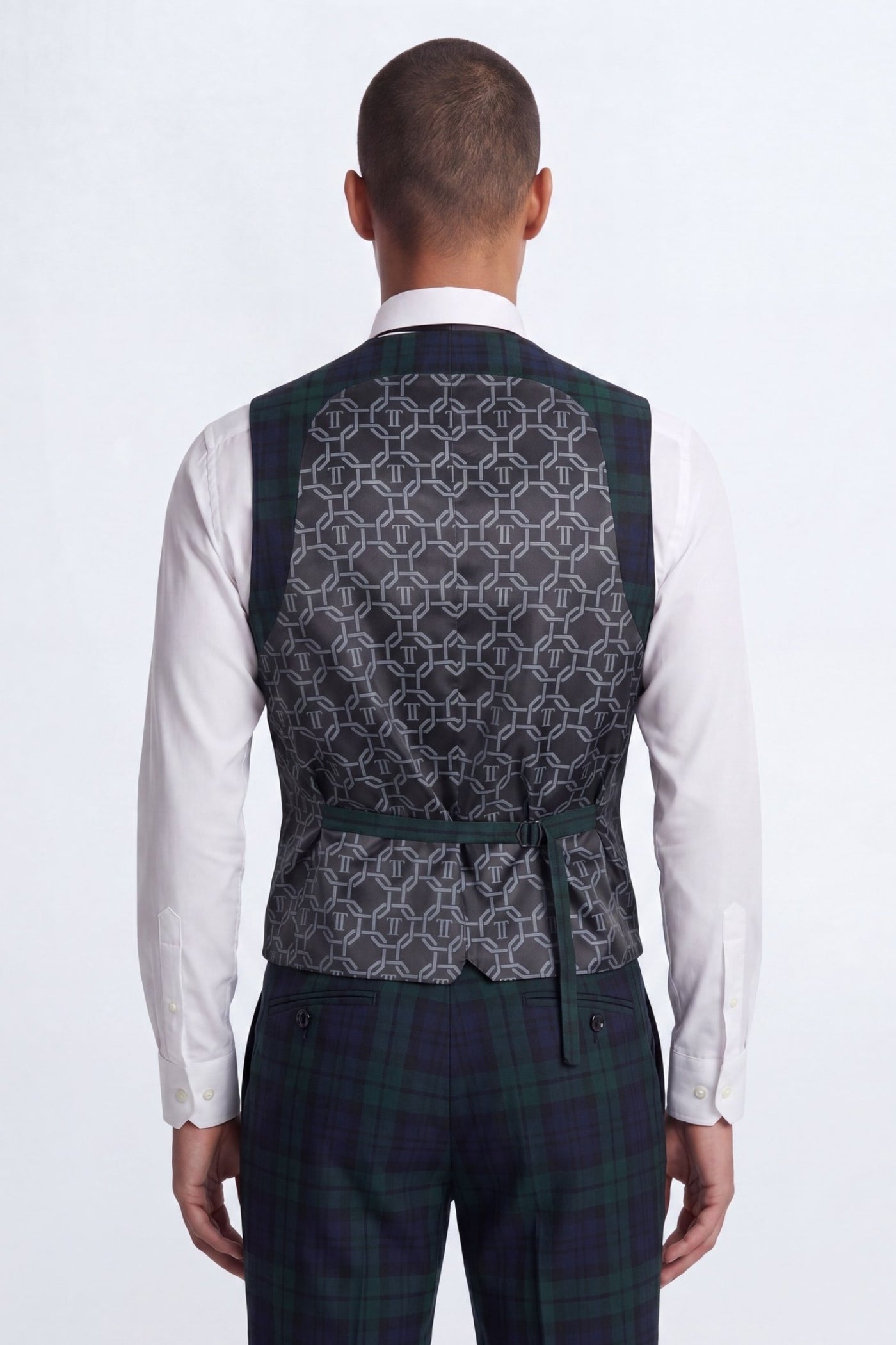 Ginger Slim Fit Green Tartan Suit Jacket