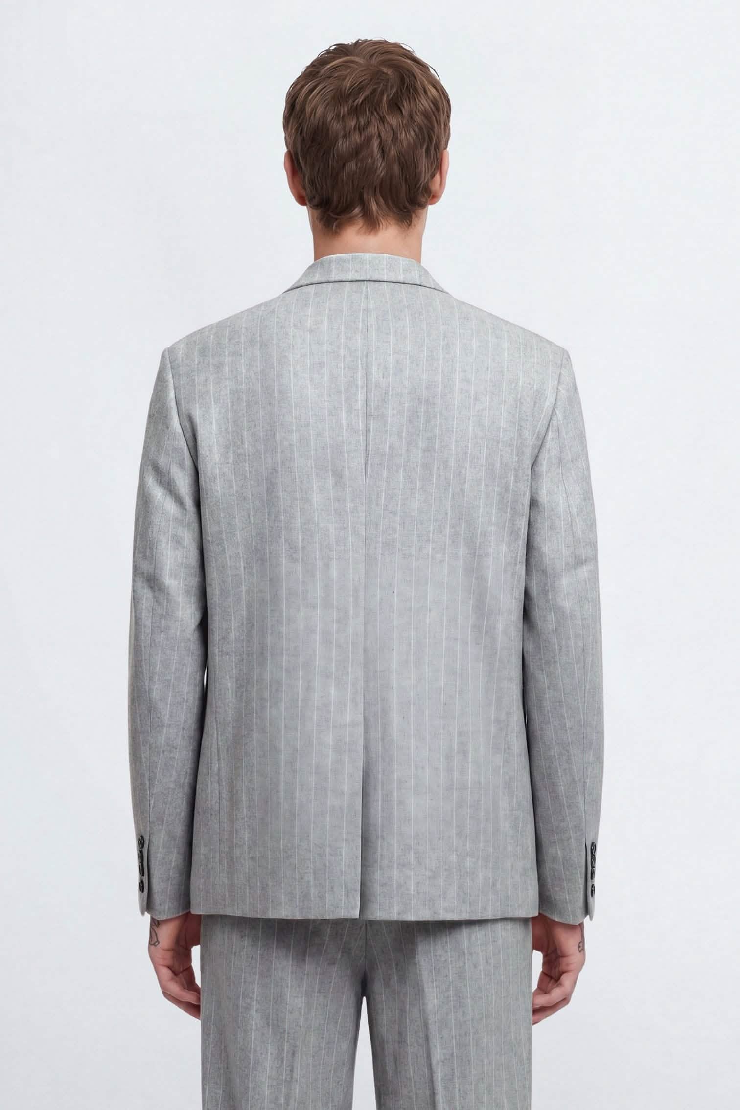 Tyson Relaxed Fit Pinstripe Gray Suit Jacket — Twisted Tailor