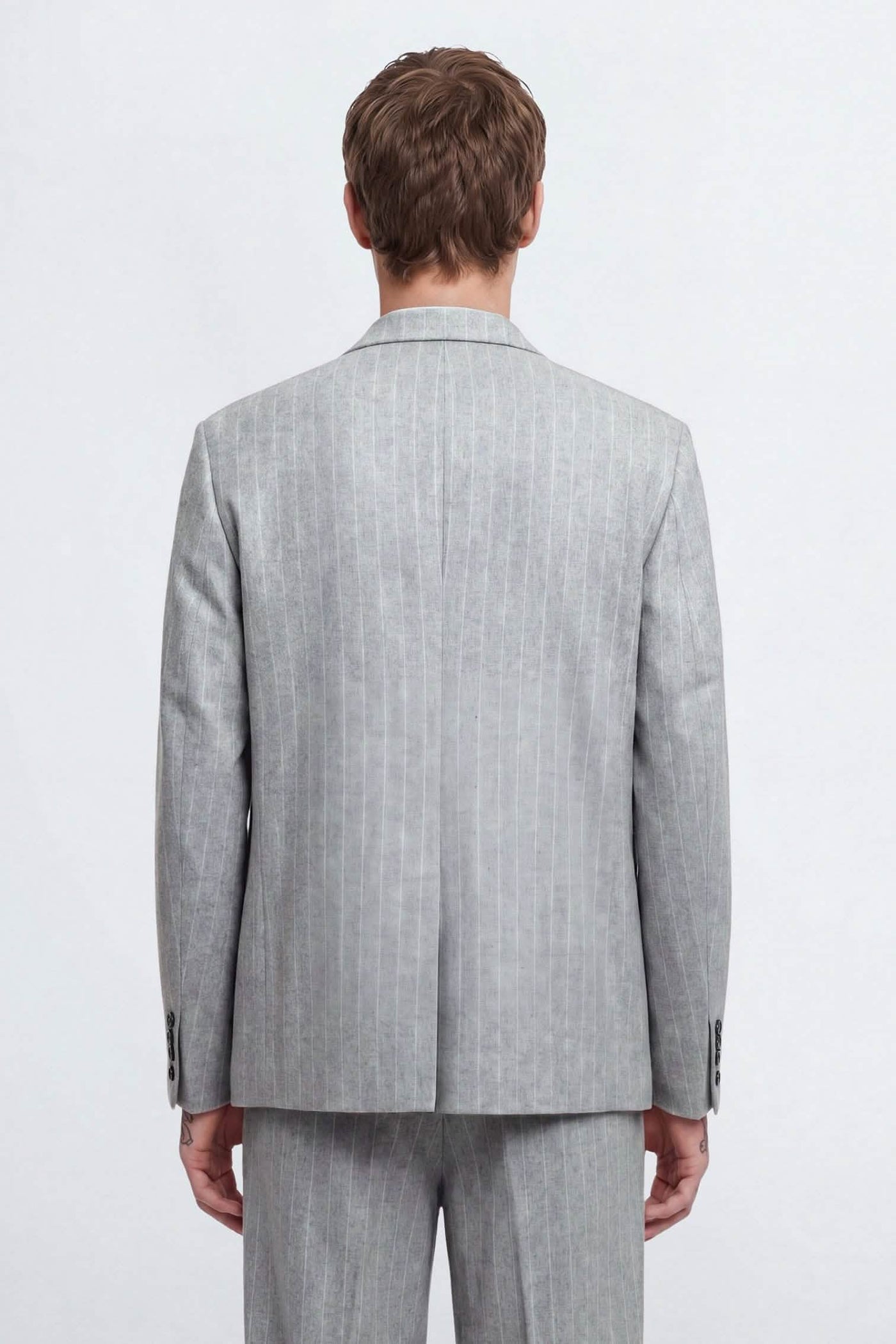 Tyson Relaxed Fit Pinstripe Grey Suit