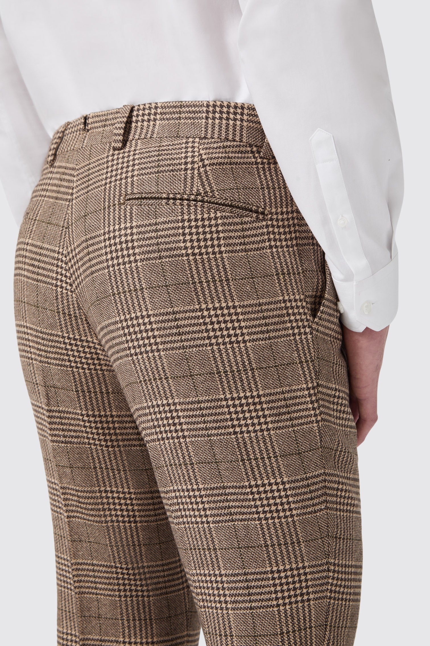 Blackwood Slim Fit Brown Check Trousers – Twisted Tailor Blackwood Slim Fit Brown Check Trousers – Twisted Tailor