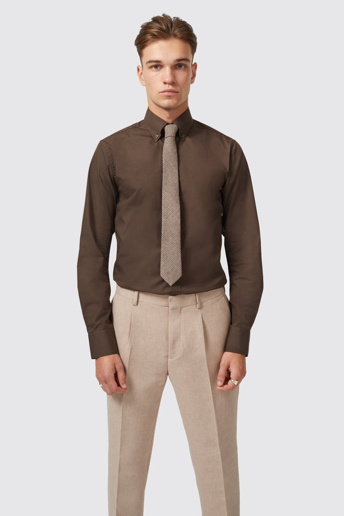 shelby-and-sons-chilwell-slim-fit-brown-cotton-shirt