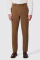 Cuttel Slim Fit Brown Pinstripe Trousers