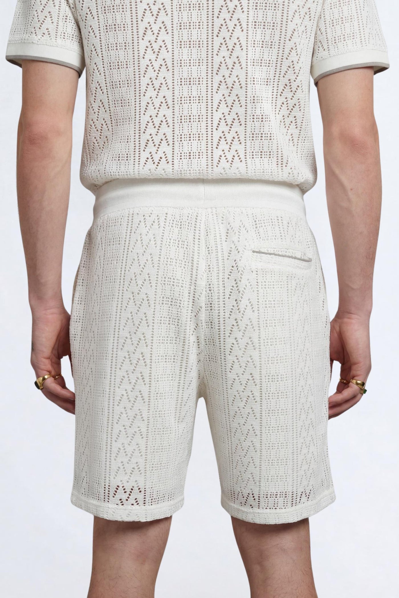Oscar Cream Tipped Crochet Cotton Co-Ord