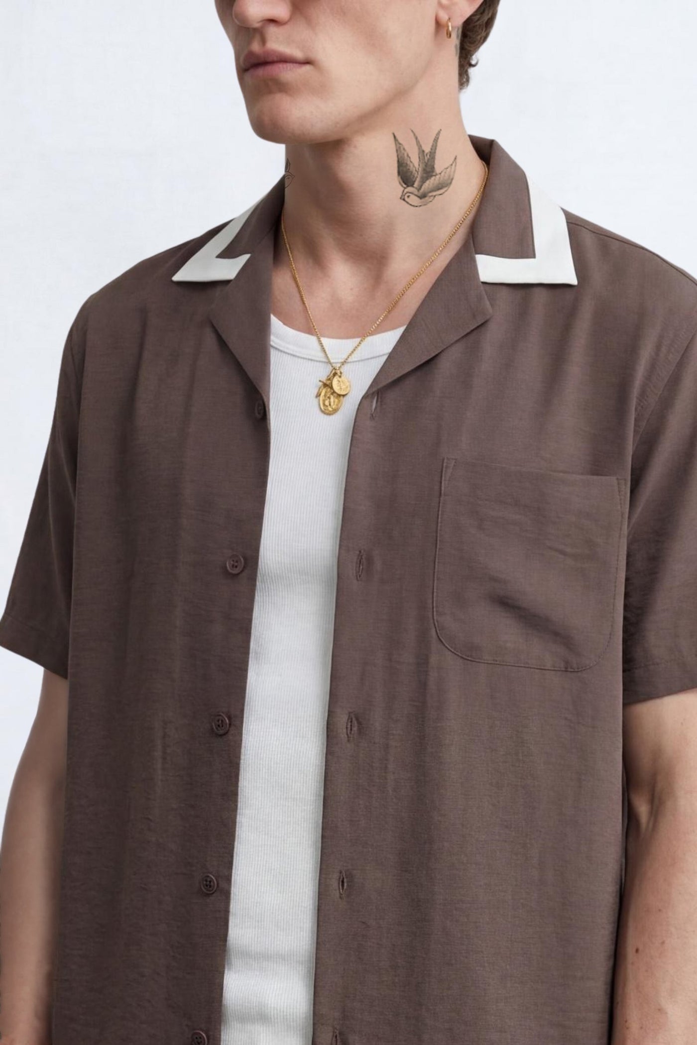 Huxley Brown Revere Cotton Shirt