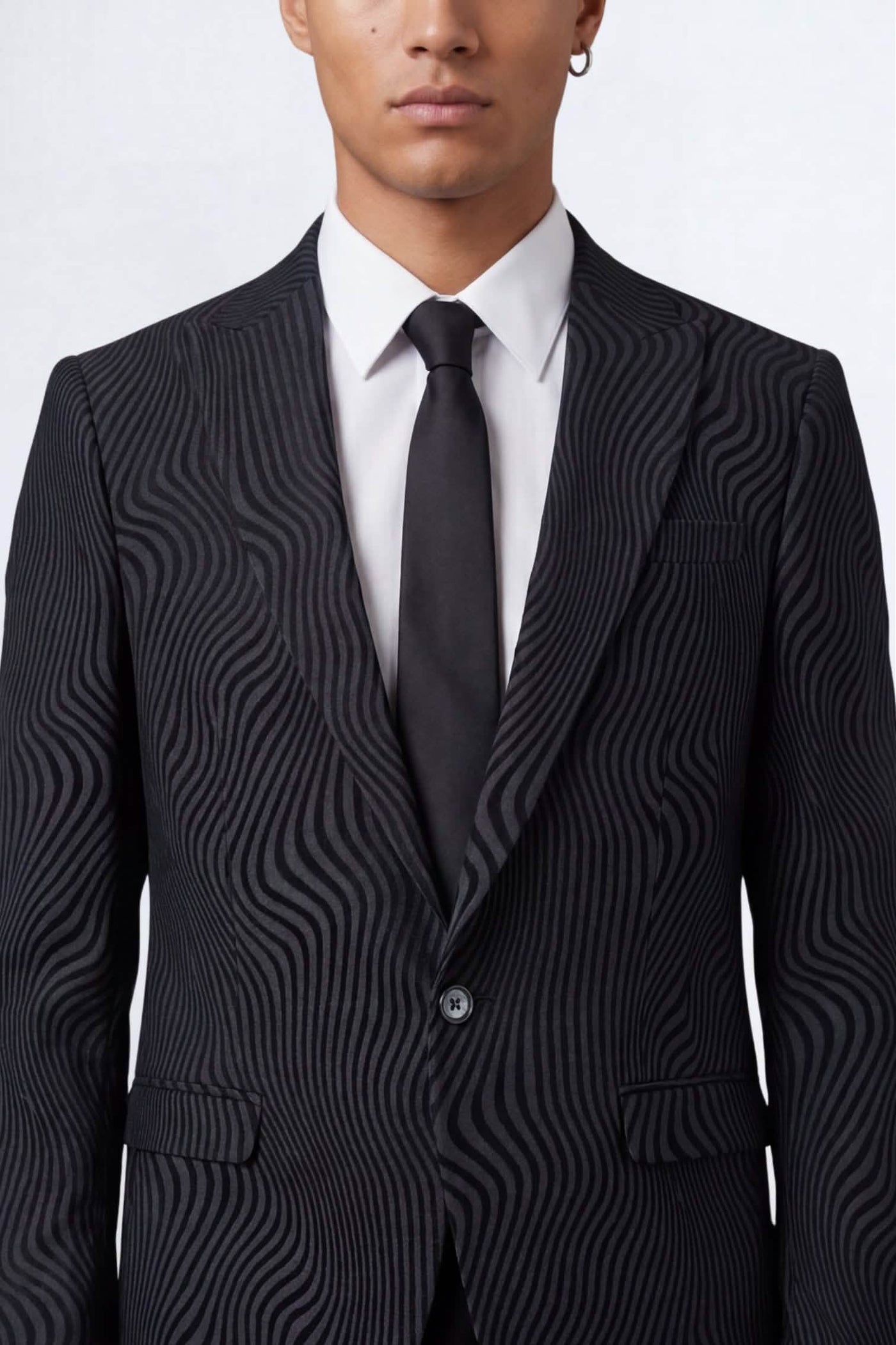 Elio Charcoal Flock Suit Pants