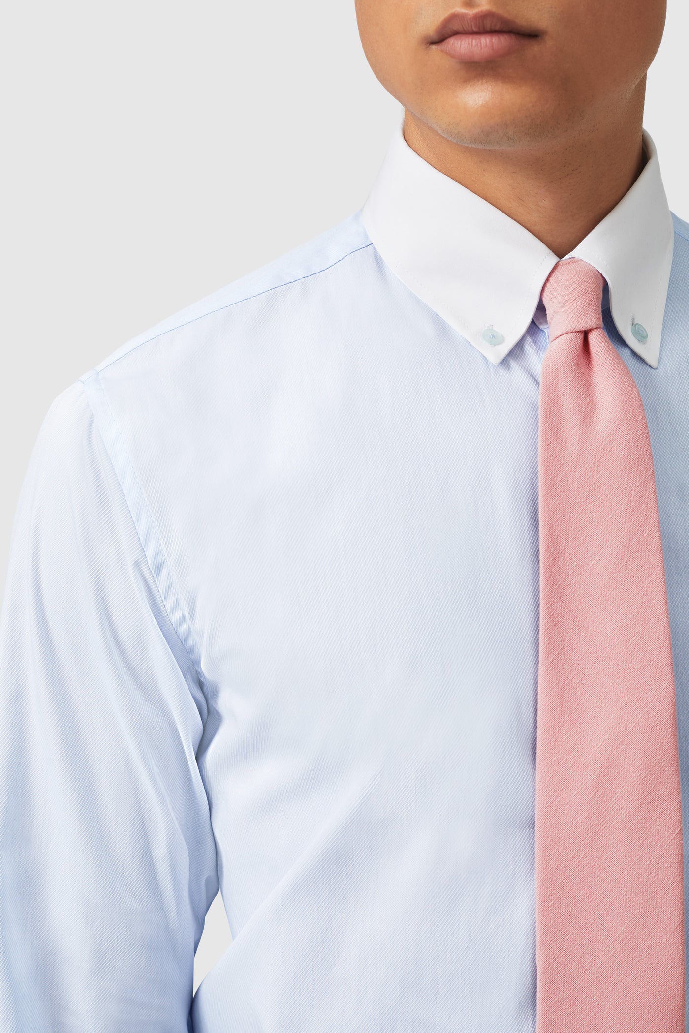 Dumfries Slim Fit Blue Cotton Shirt - ARCHIVE