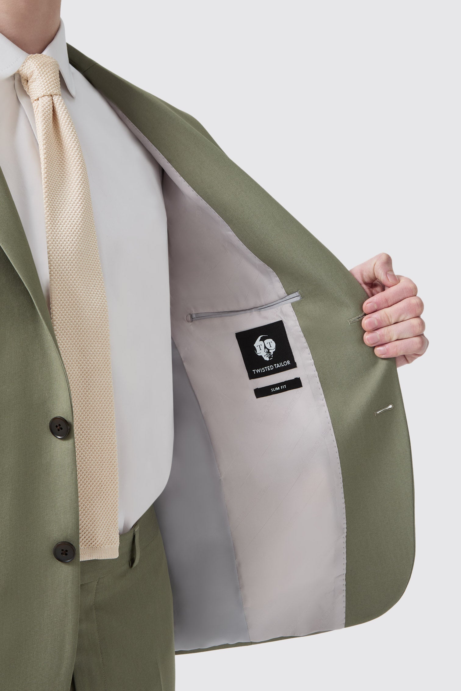 Ellroy Slim Fit Green Suit Jacket