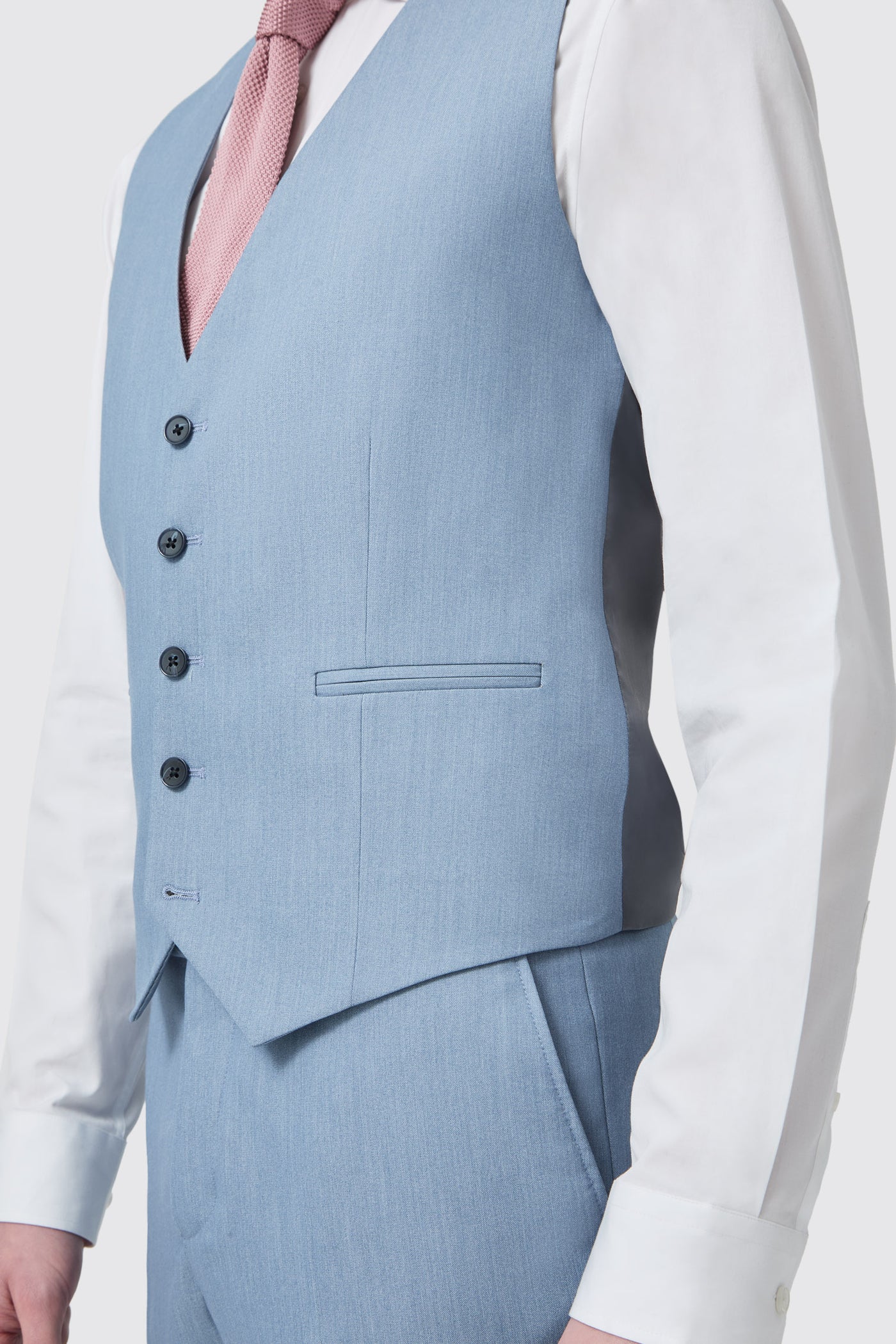 Ellroy Slim Fit Blue Waistcoat