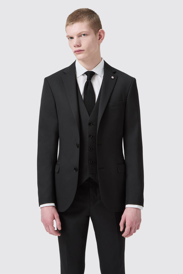 Ellroy Slim Fit Black Suit Jacket