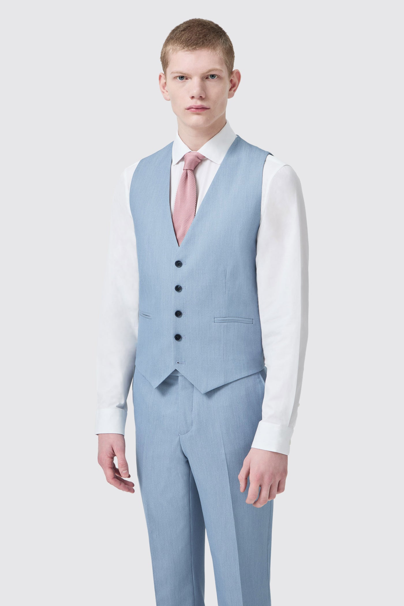 Ellroy Slim Fit Blue Waistcoat