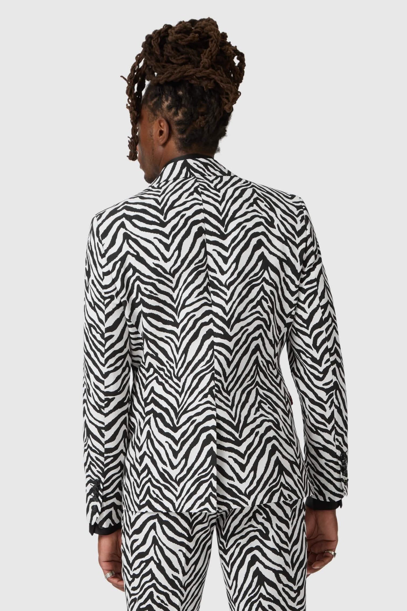 Ember Skinny Fit Zebra Print Suit Jacket