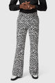 Ember Skinny Fit Zebra Print Flare Suit Trousers