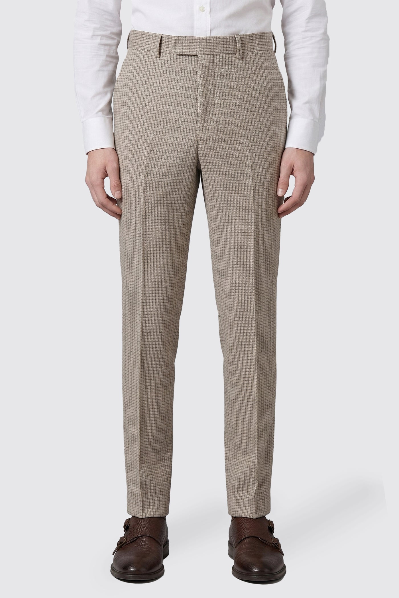 Fraser Slim Fit Brown Check Suit