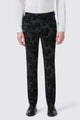 Cipher Skinny Fit Black Floral Tuxedo Trousers