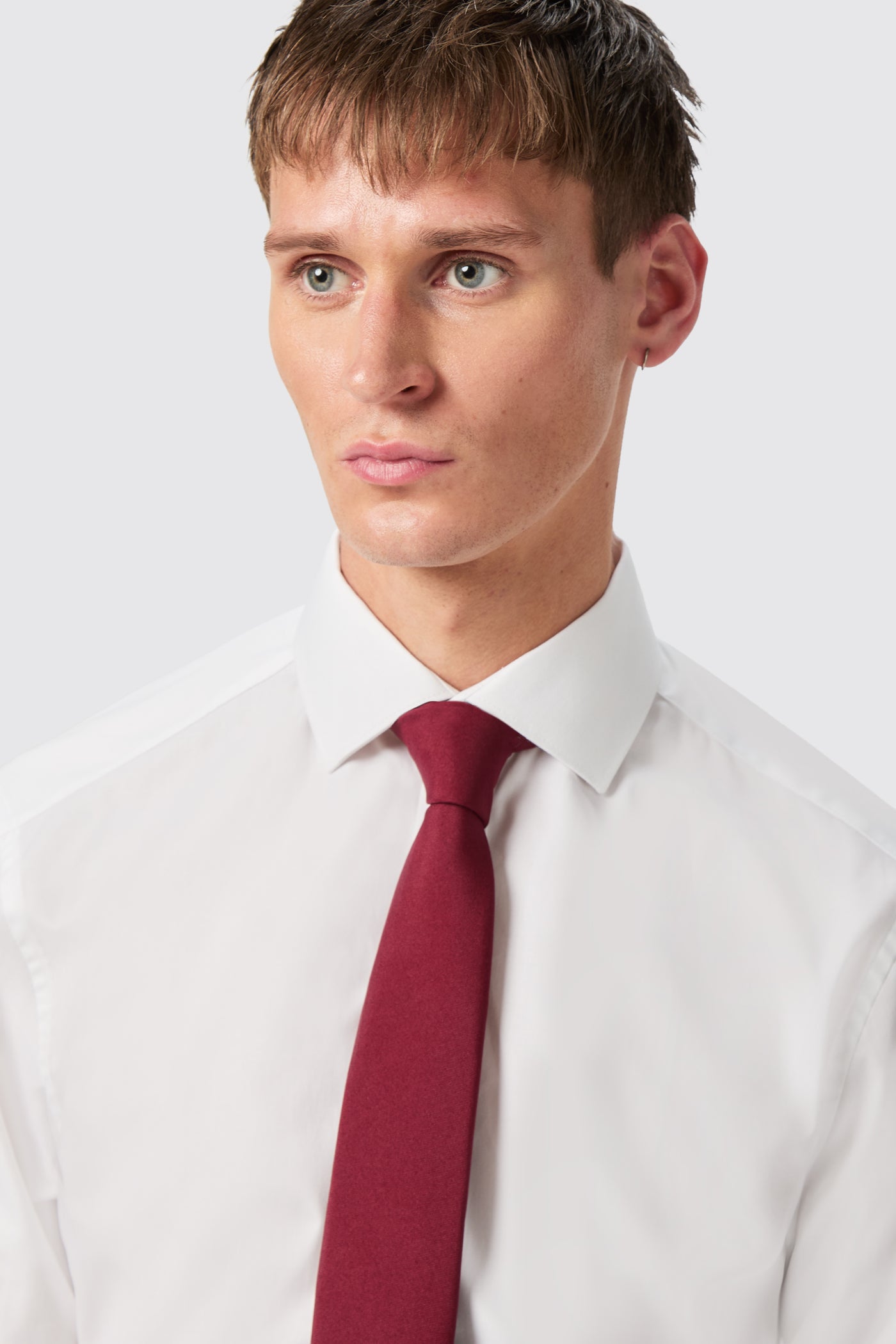 Fordwych Slim Fit White Twill Cotton Shirt