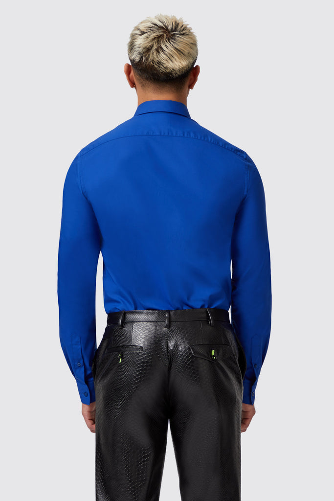 form-skinny-fit-blue-lace-panel-shirt