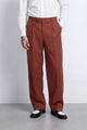 Syrah Wide Leg Orange Suit Trousers