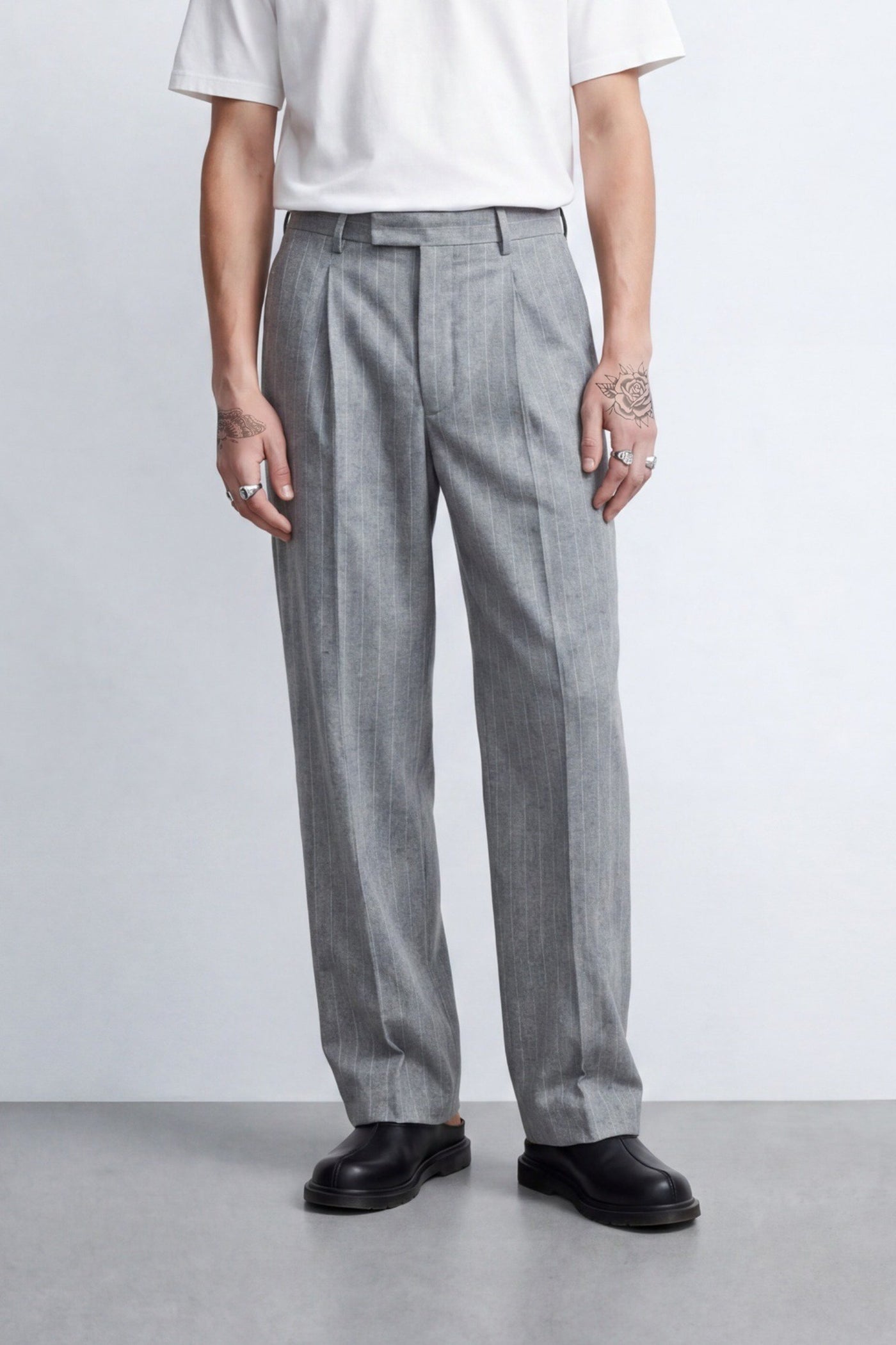 Tyson Relaxed Fit Pinstripe Grey Suit