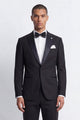 Kingdon Slim Fit Black Tuxedo Suit Jacket