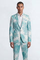 Evelyn Slim Fit Blue Tie-Dye Suit Jacket
