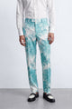 Evelyn Slim Fit Blue Tie-Dye Suit Trousers