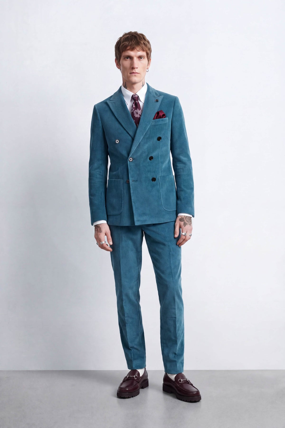 Aston Double Breasted Cord Suit Jacket