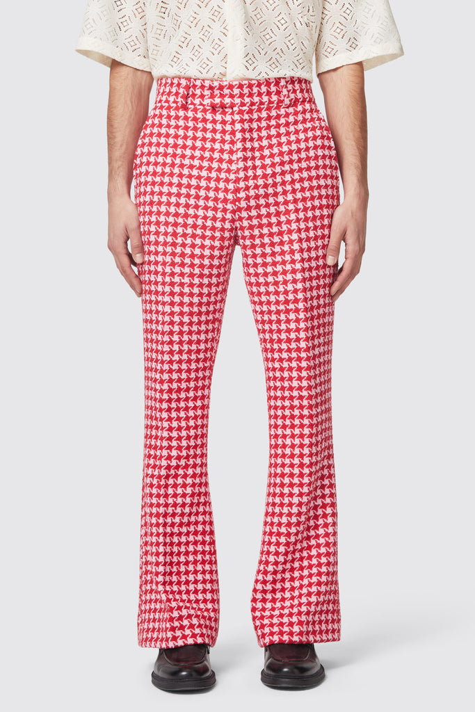gittings-red-boucle-flare-cotton-trouser