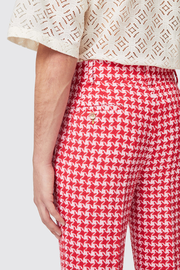 gittings-red-boucle-flare-cotton-trouser