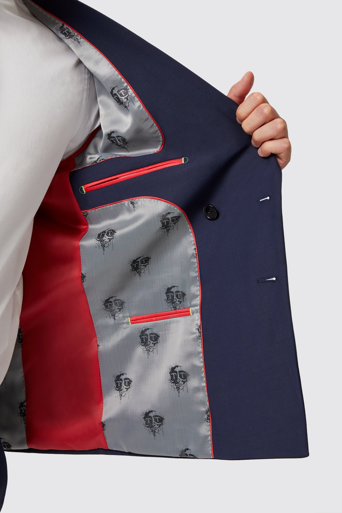 Harwood Slim Fit Navy Double Breasted Wool Jacket - ARCHIVE